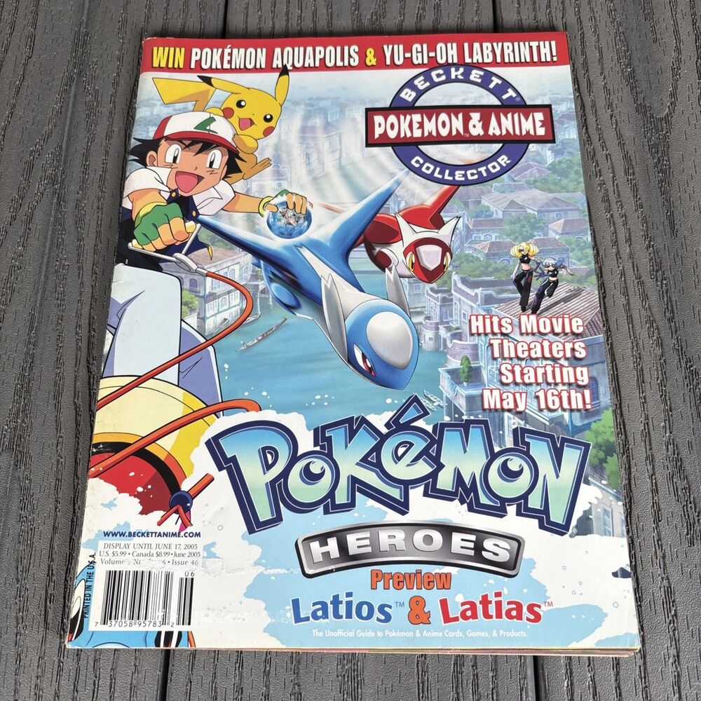 Pokemon Heroes BECKETT POKEMON & ANIME COLLECTOR MAGAZINE - 6/2003 #46 W/ POSTER